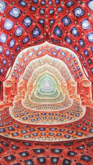 Psychedelic Alex Grey iPhone Wallpaper