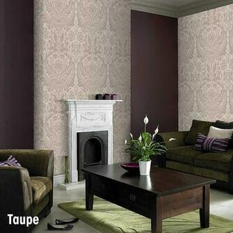 Graham Brown Desire Wallpaper Taupe House Garden