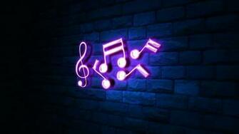 Blue Music Notes Wallpaper Image