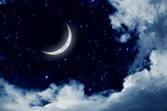 Moonlight Moon Night Nature Landscape Clouds Stars Sky Wallpaper