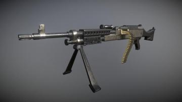 M240b Machine Gun 3d Model By Unleasharun