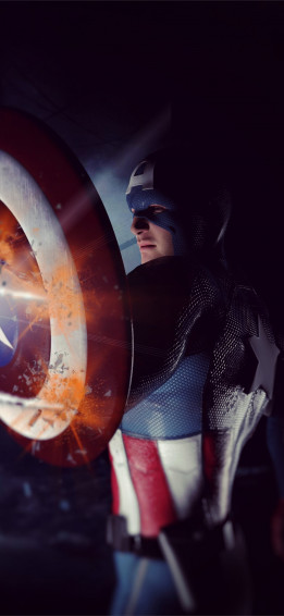 Captain America Shield The Winter Solider Artwork iPhone Wallpaper