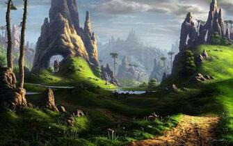 Fantasy Wallpaper Grassland Nature Alien Planet
