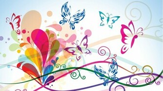 Colorful Butterfly Background Wallpaper Widescreen