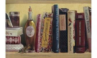 Italian Cookbooks On Shelf Wallpaper Border Tk6332b Amazon Co Uk