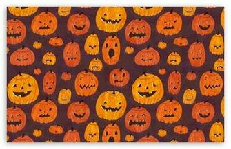 Halloween Pumpkins Pattern HD Desktop Wallpaper High Definition
