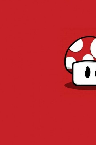 Mario Mushrooms Fun Art Wallpaper