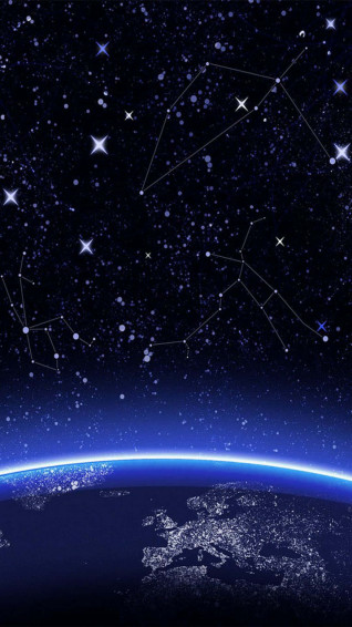 Unlock The Power Of A Blue Galaxy iPhone Wallpaper