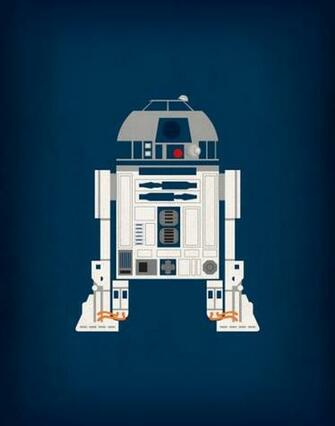 Star Wars R2d2 Minimalist Art Retro Style Vintage Poster Print