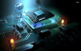Computer Chip Robot HD Wallpaper