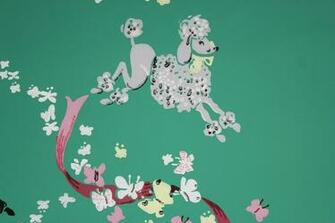 Rosie S Vintage Wallpaper With Poodles
