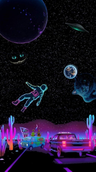 Zoe Quigley On Vibes In Trippy iPhone Wallpaper