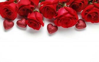 Valentines Day With Red Rose And Chocolate Hearts