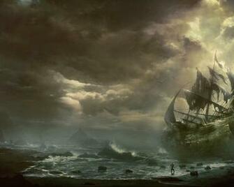 Lone Druid Beaches Clouds Coast Landscapes Wallpaper