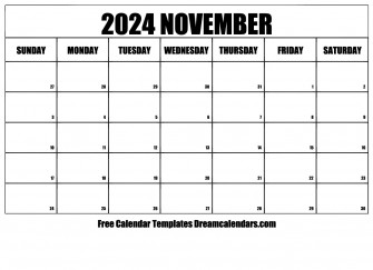 November Calendar Wallpaper