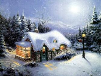 Wallpaper Holiday Christmas Eve Painting