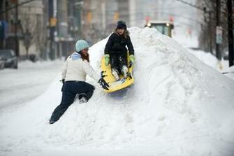 Cities Roads Children Mood Fun Happy Sledding Wallpaper