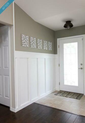 Wainscoting Wallpaper