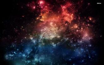 Red And Blue Nebula Wallpaper Space
