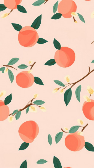 Cute Peach Wallpaper Image