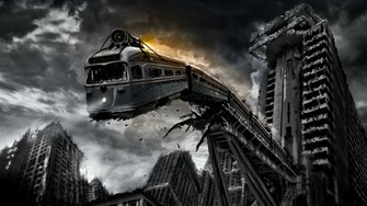 Post Apocalyptic Trains Wallpaper Wallpoper