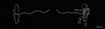 4k Astronaut Line Art Wallpaper