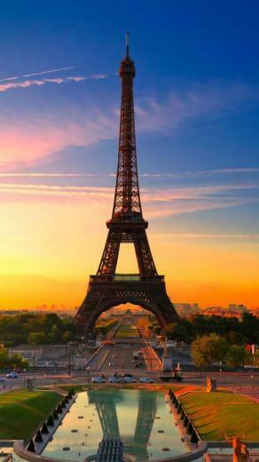 Sunset Eiffel Tower Wallpaper 123mobilewallpaper