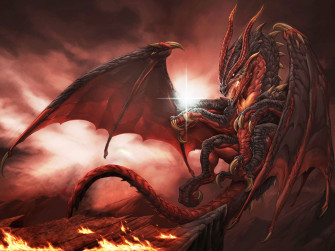 Fantasie Draak Wallpaper Dragon Fantasy Fire Modern