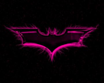 Static Pink Batman Logo Wallpaper Van