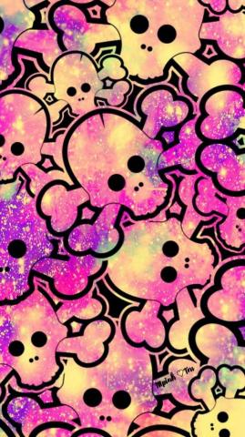 Cute Skulls Galaxy Wallpaper Androidwallpaper iPhonewallpaper