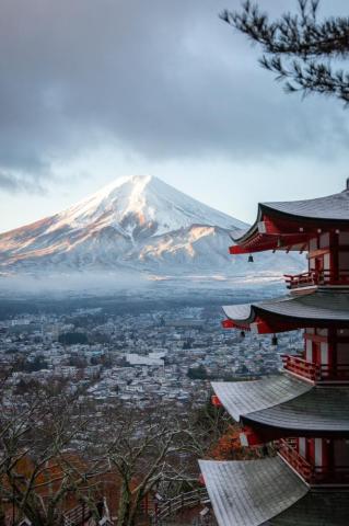 Mt Fuji Landamrk Photo Image