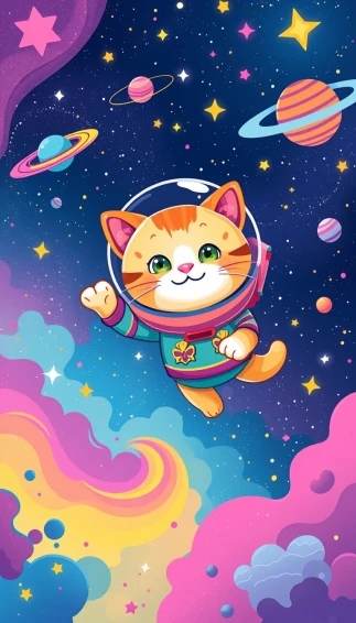 Space Cat Wallpaper