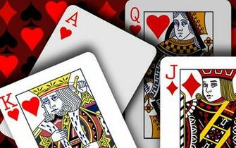 Casino Cards Wallpaper Stock Photos