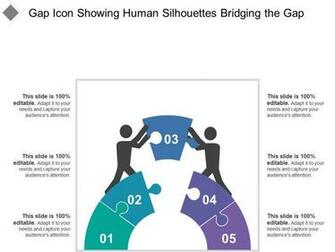 Gap Icon Showing Human Silhouettes Bridging The Powerpoint