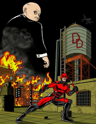 Netflix Daredevil Colored By Emokid64