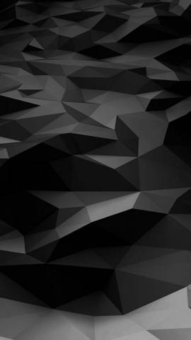 Low Poly Art Dark Bw Pattern iPhone 5s Wallpaper