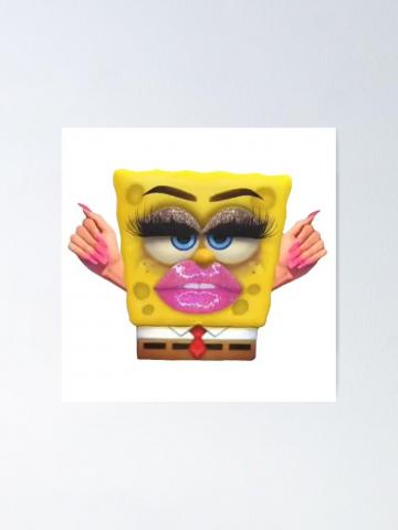 Spongebob Material Gworl Poster By The Art Factory