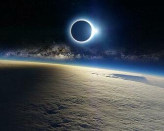 HD Solar Eclipse Moon Shadow On Earth Cloud Wallpaper Wallpaperbyte