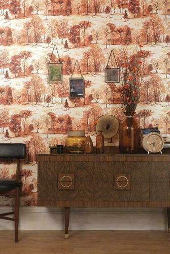 Roscoe By Albany Burnt Orange Wallpaper In