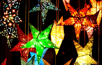 Colorful Christmas Lights Wallpaper Background