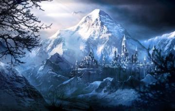 Wallpaper Snow Mountains Fortress Frozen Castle Image For