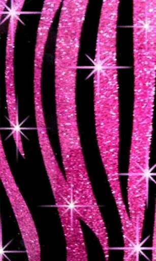 Bigger Pink Zebra Bling Live Wallpapr For Android Screenshot