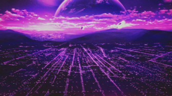 Chase The Sunset In Outrun Wallpaper