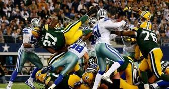 Eddie Lacy Dives Over For The Match Winning ToucHDown