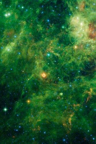 Green Galaxy iPhone Wallpaper HD
