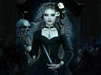 Dark Wicca With Skull Computer Wallpaper Desktop Background