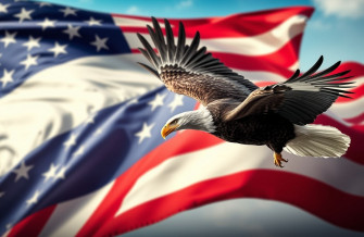 American Flag With Eagle Wallpaper