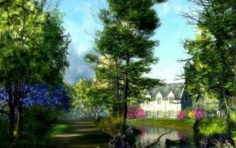 Summer Cottage Wallpaper