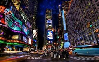 Times Square At Night Desktop Wallpaper