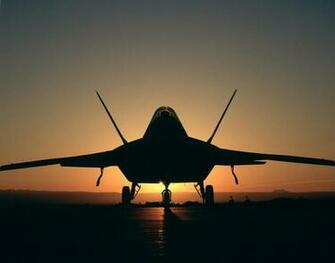 F22 Sunset Wallpaper Background